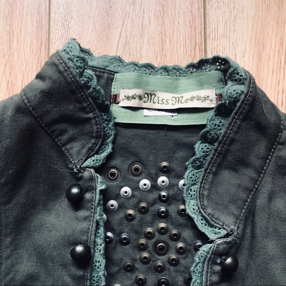 Miss Me (Buckle) Military-style Studded Jacket - Picture 6 of 7
